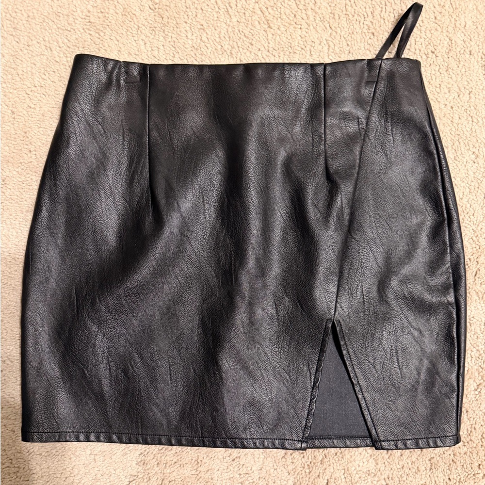 Black Leather Skirt